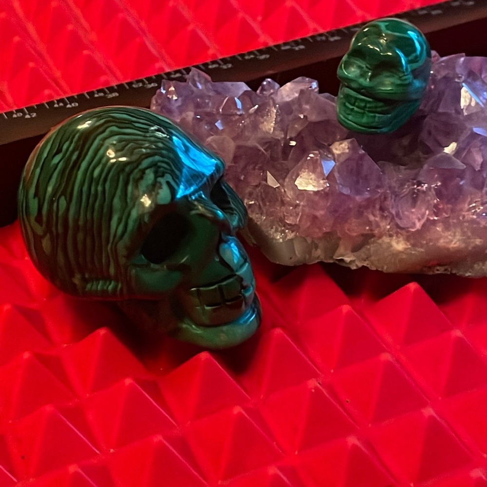 MALACHITE SKULLS